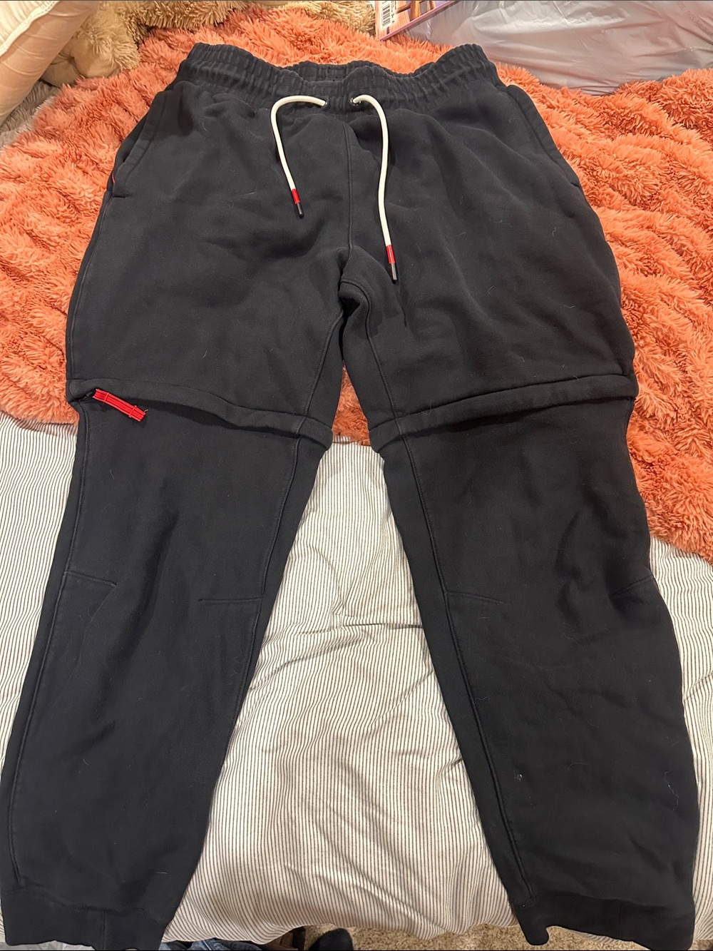 Men's Black Drawstring Jogger Pants